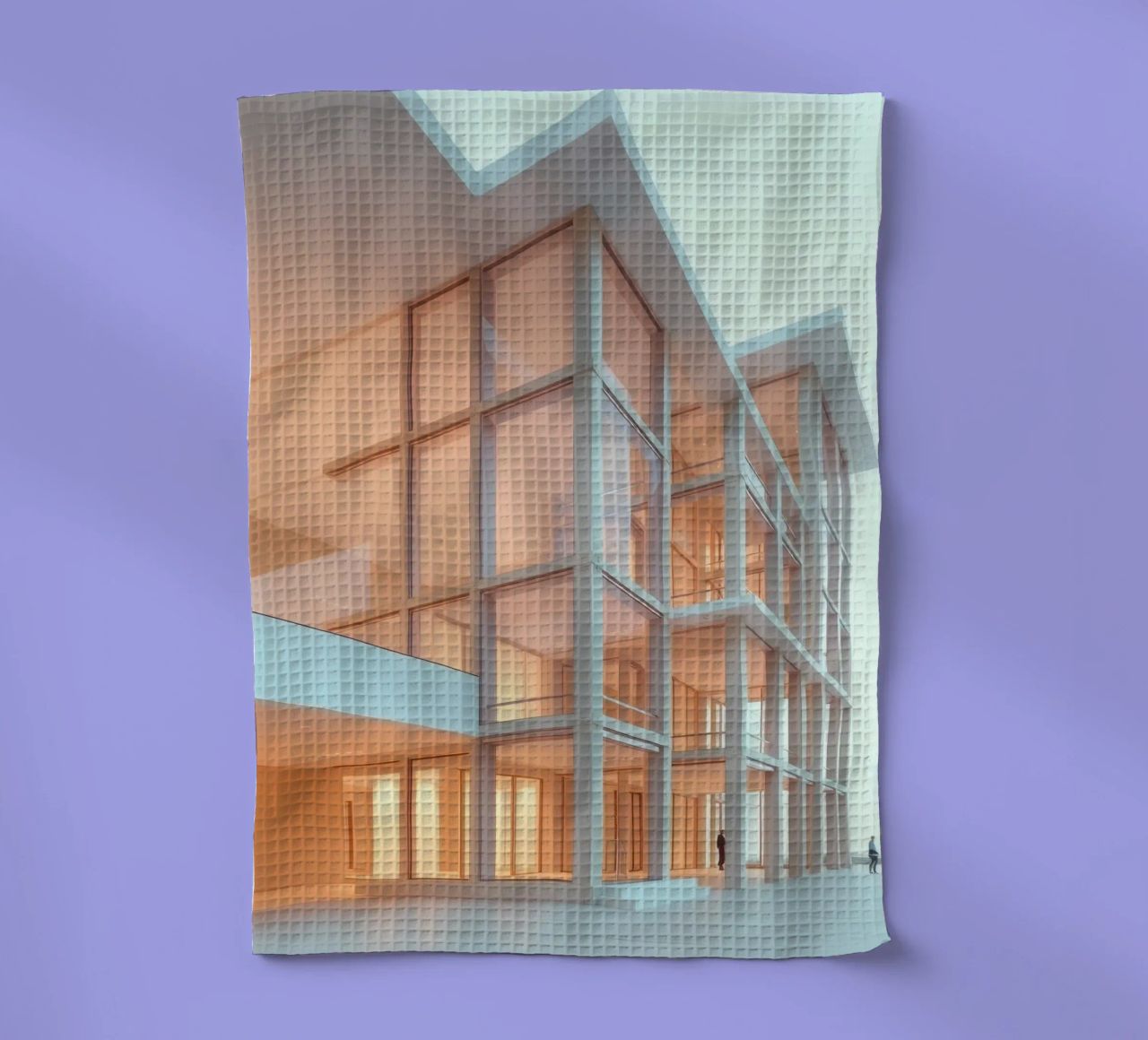 Modern architectonisch ontwerp met ruime open ruimtes en theedoek van DesignDoodle