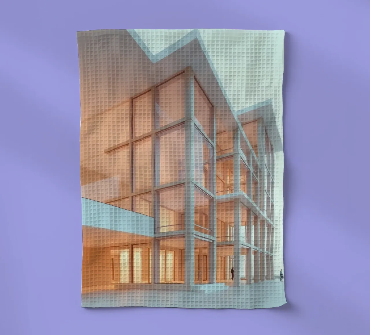 Moderne architektonische Gestaltung mit großzügigen Freiflächen und Geschirrtuch von DesignDoodle
