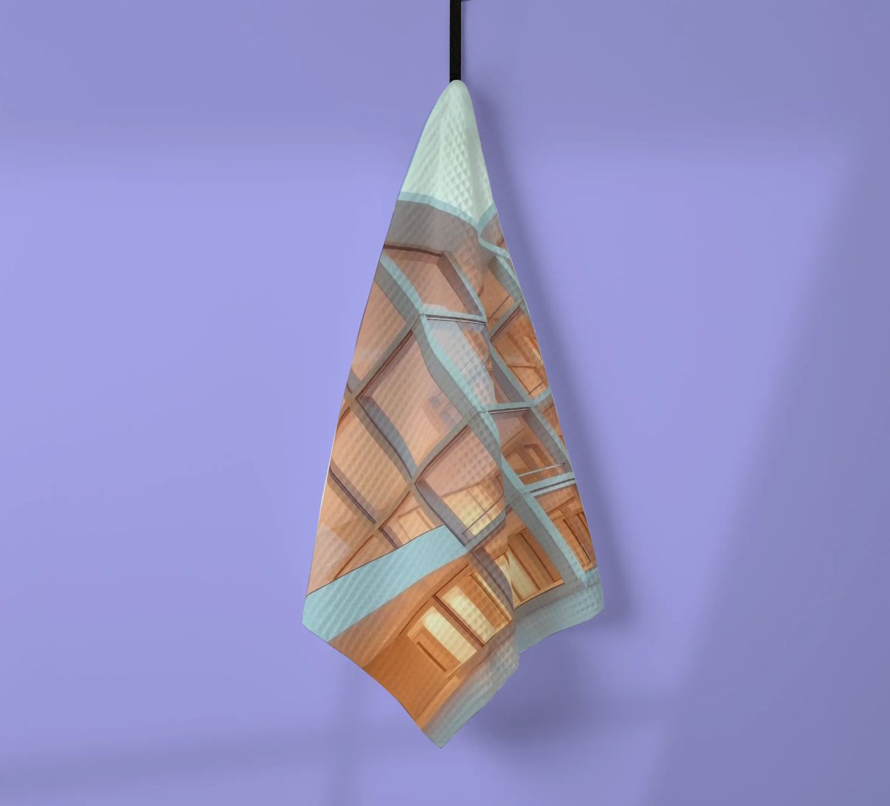 Modern architectonisch ontwerp met ruime open ruimtes en theedoek van DesignDoodle
