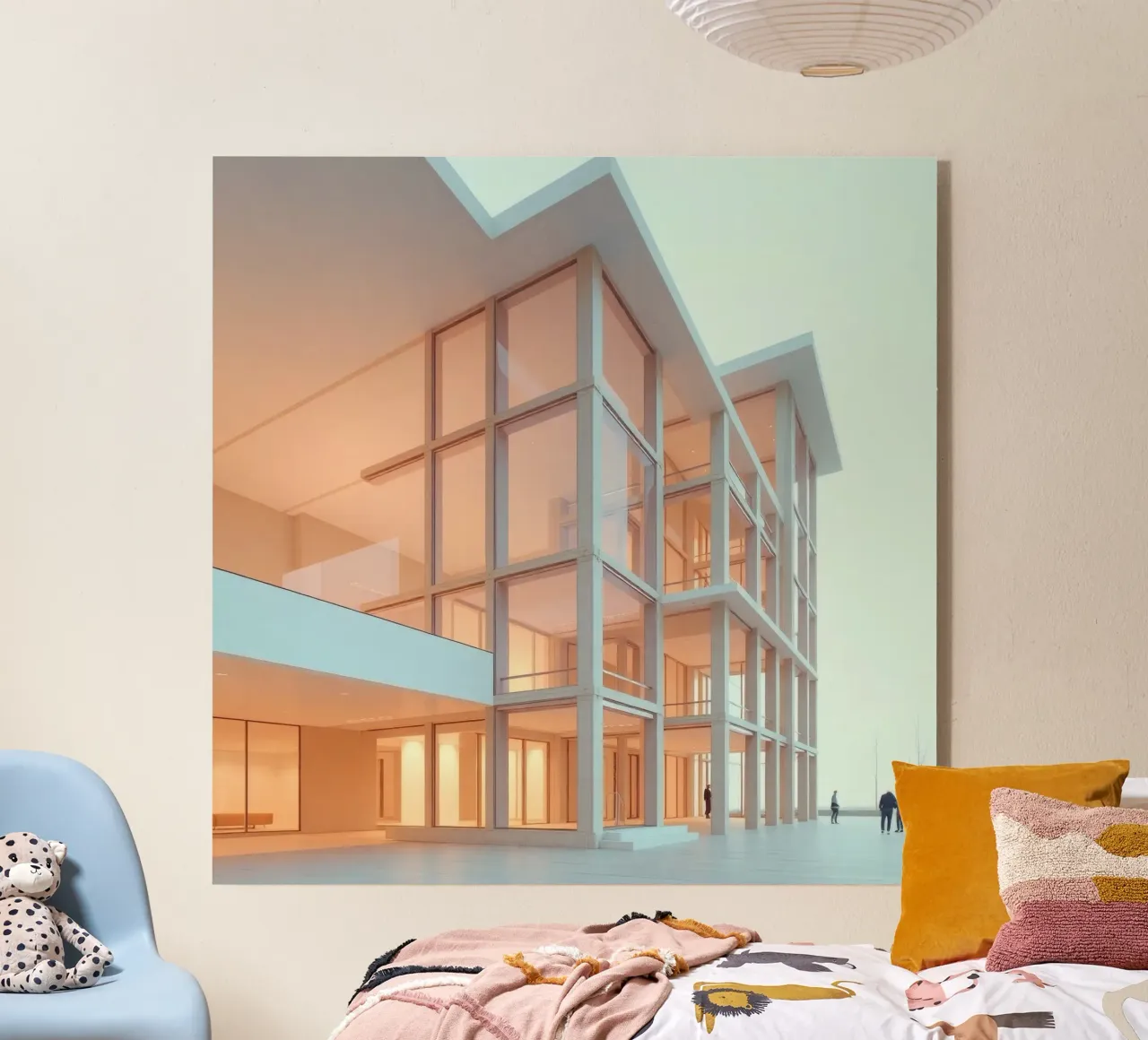 Modern architectonisch ontwerp met ruime open ruimtes en acryl van DesignDoodle