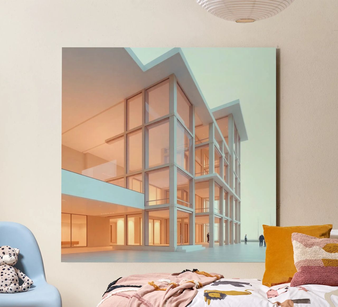 Modern architectural design with spacious open areas and alu-dibond by DesignDoodle