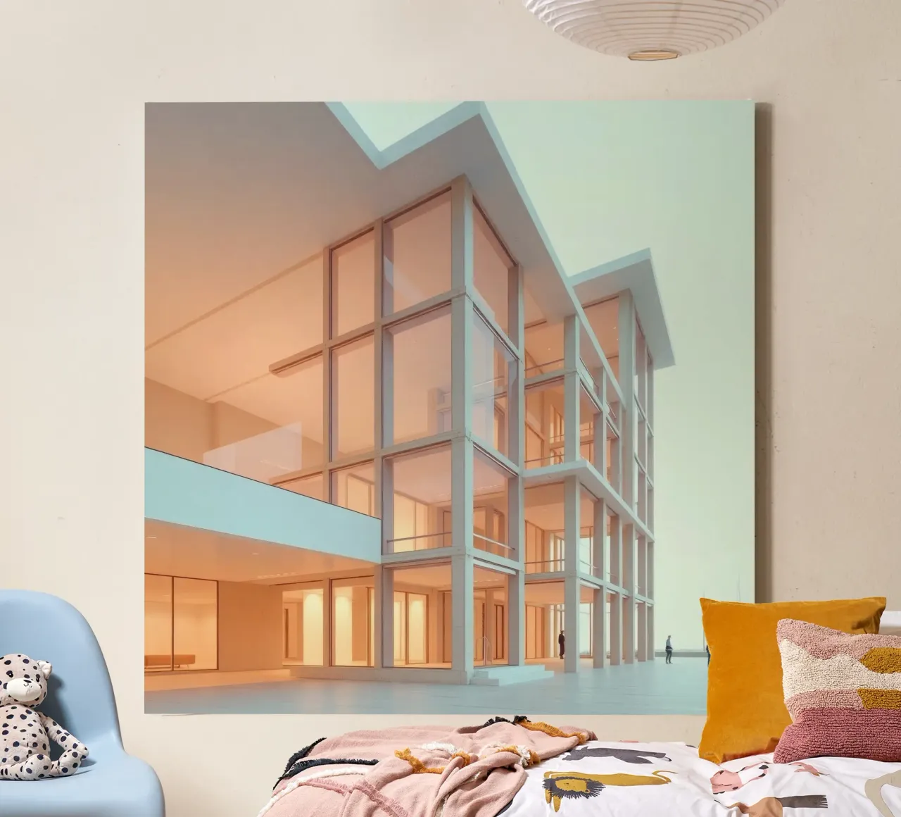 Conception architecturale moderne avec des espaces ouverts spacieux et toile de DesignDoodle