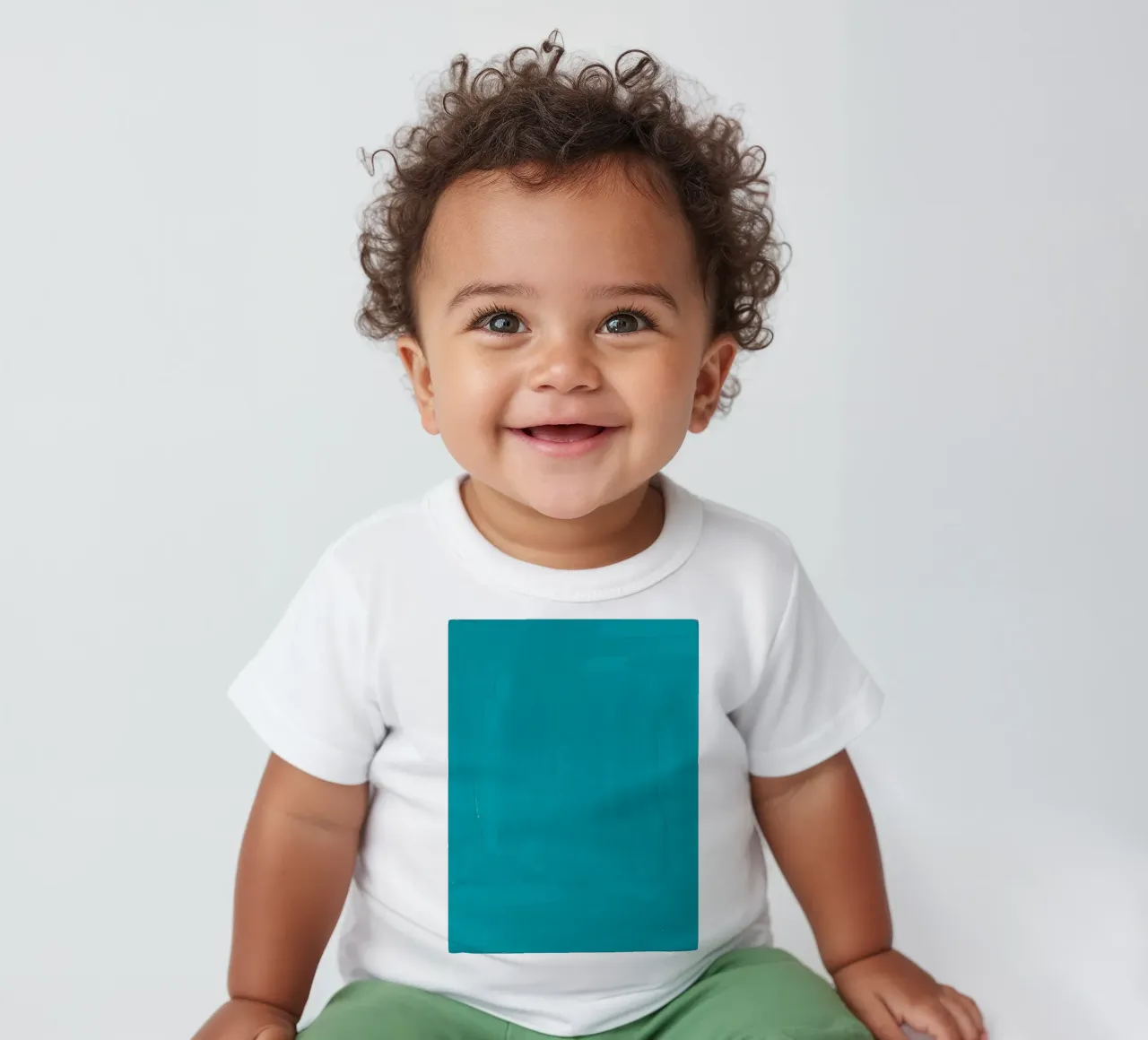 opera d'arte turchese con pennellate astratte maglietta neonato da DesignDoodle