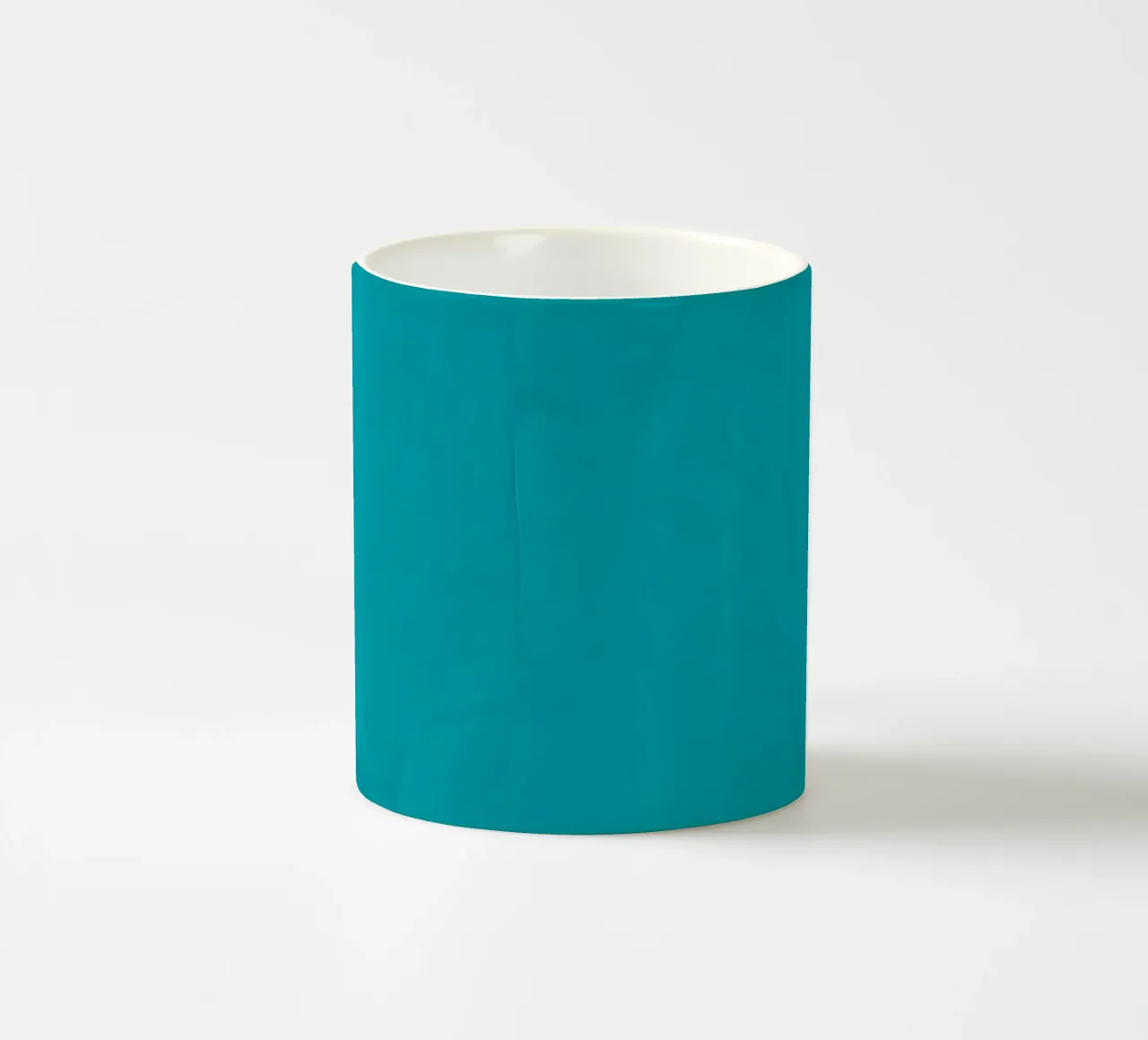 turquoise kunstwerk met abstracte penseelstreken keramische mok van DesignDoodle