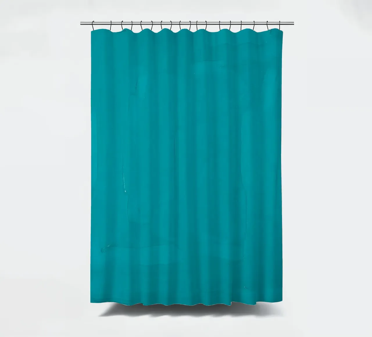 turquoise kunstwerk met abstracte penseelstreken douchegordijn van DesignDoodle