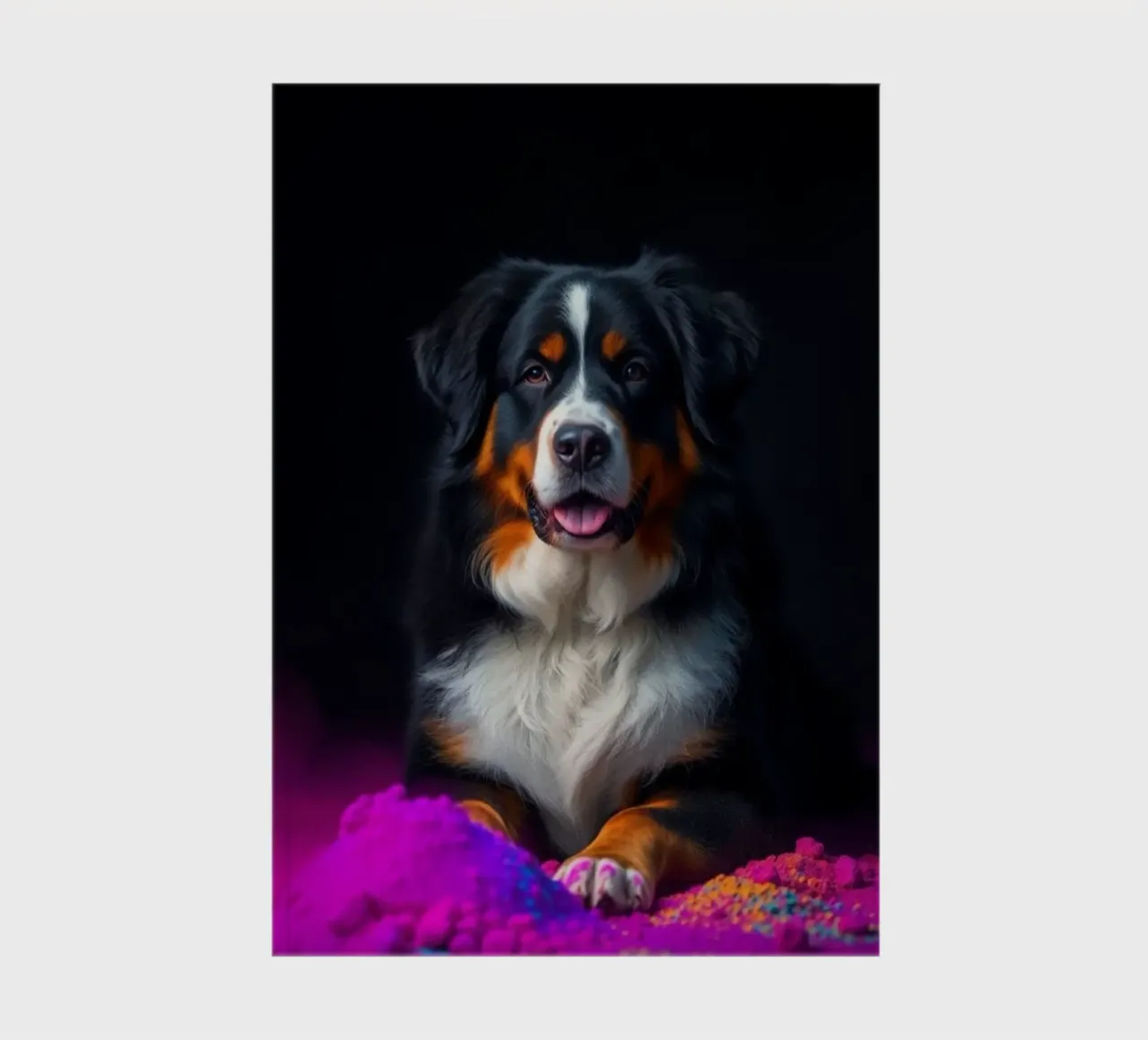 The colorful Bernese Mountain Dog #24 notebook by Yumis.Beargang.and.Me