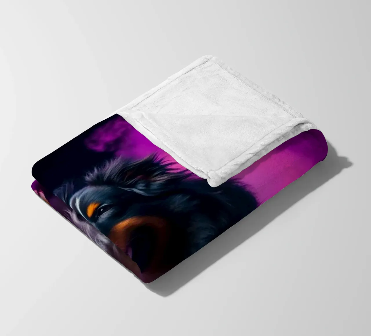 The colorful Bernese Mountain Dog #25 fleece blanket by Yumis.Beargang.and.Me