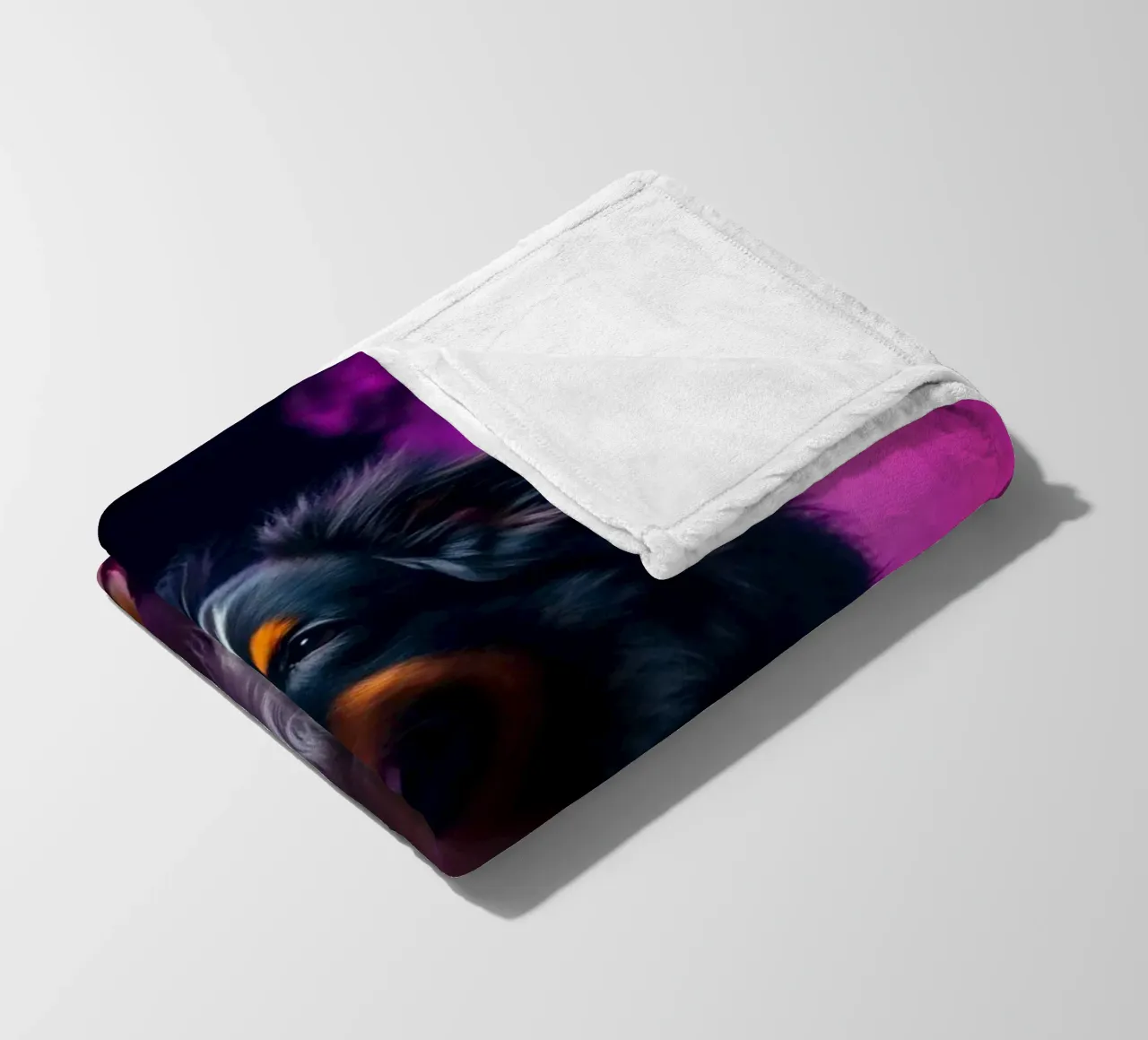 The colorful Bernese Mountain Dog #25 fleece blanket by Yumis.Beargang.and.Me