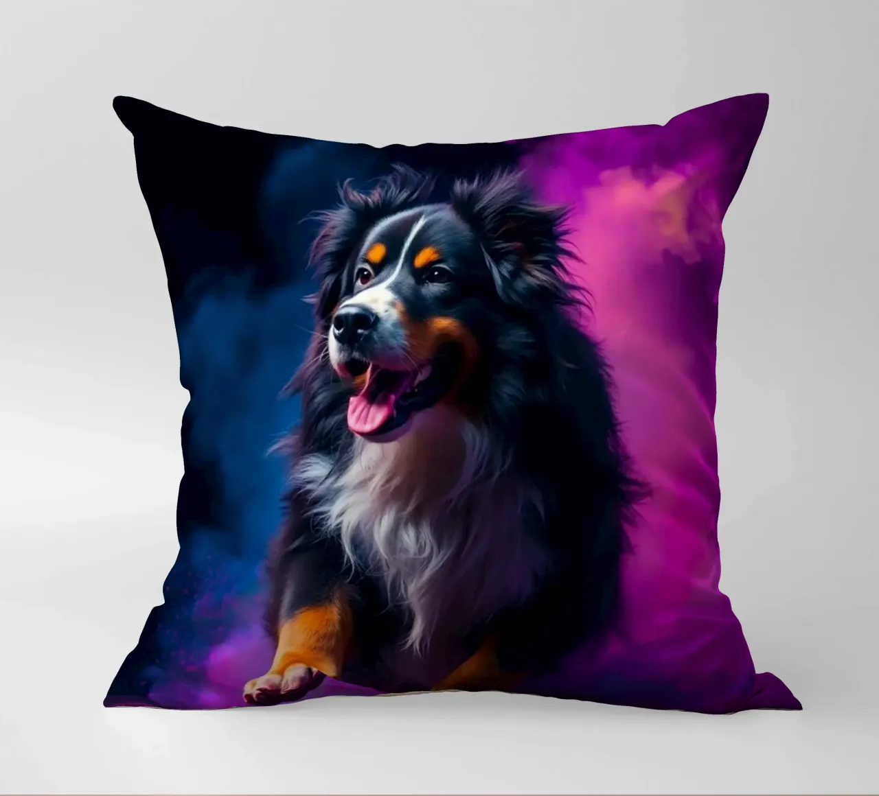 De kleurrijke Berner Sennenhond #25 kussen van Yumis.Beargang.and.Me