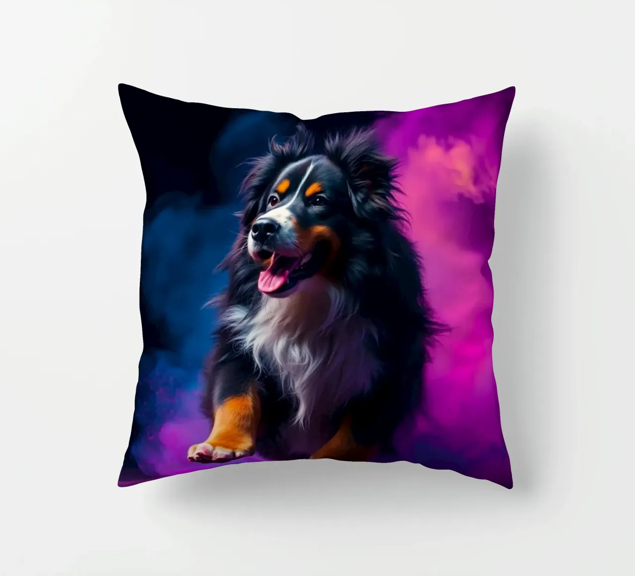 De kleurrijke Berner Sennenhond #25 kussen van Yumis.Beargang.and.Me
