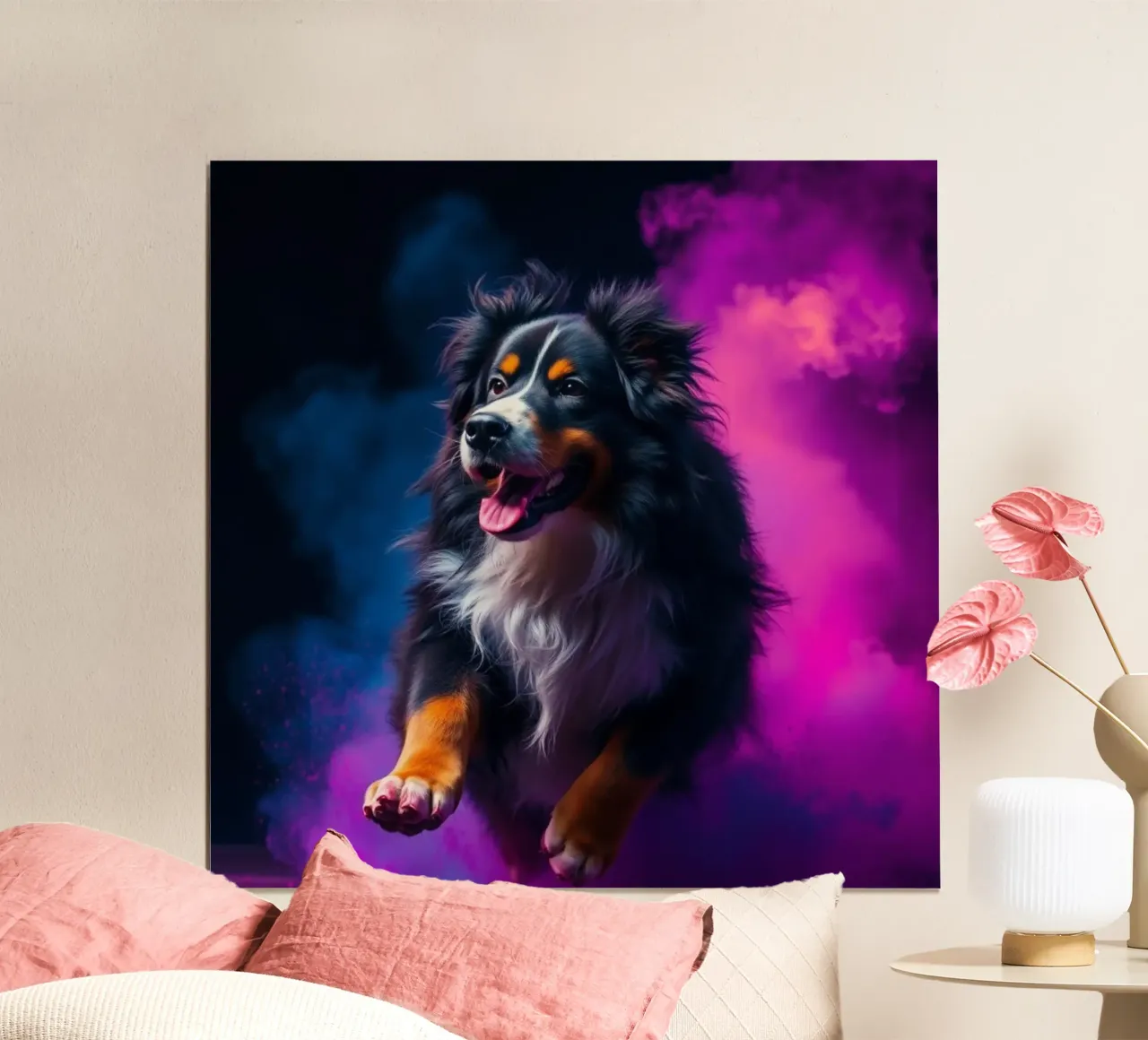 The colorful Bernese Mountain Dog #25 poster by Yumis.Beargang.and.Me