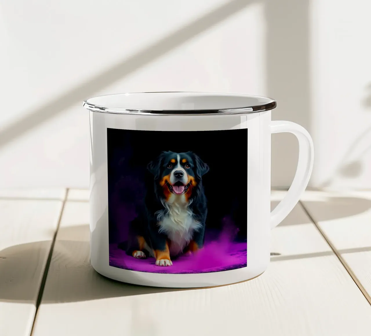 Le bouvier bernois coloré #27 mug en émail de Yumis.Beargang.and.Me
