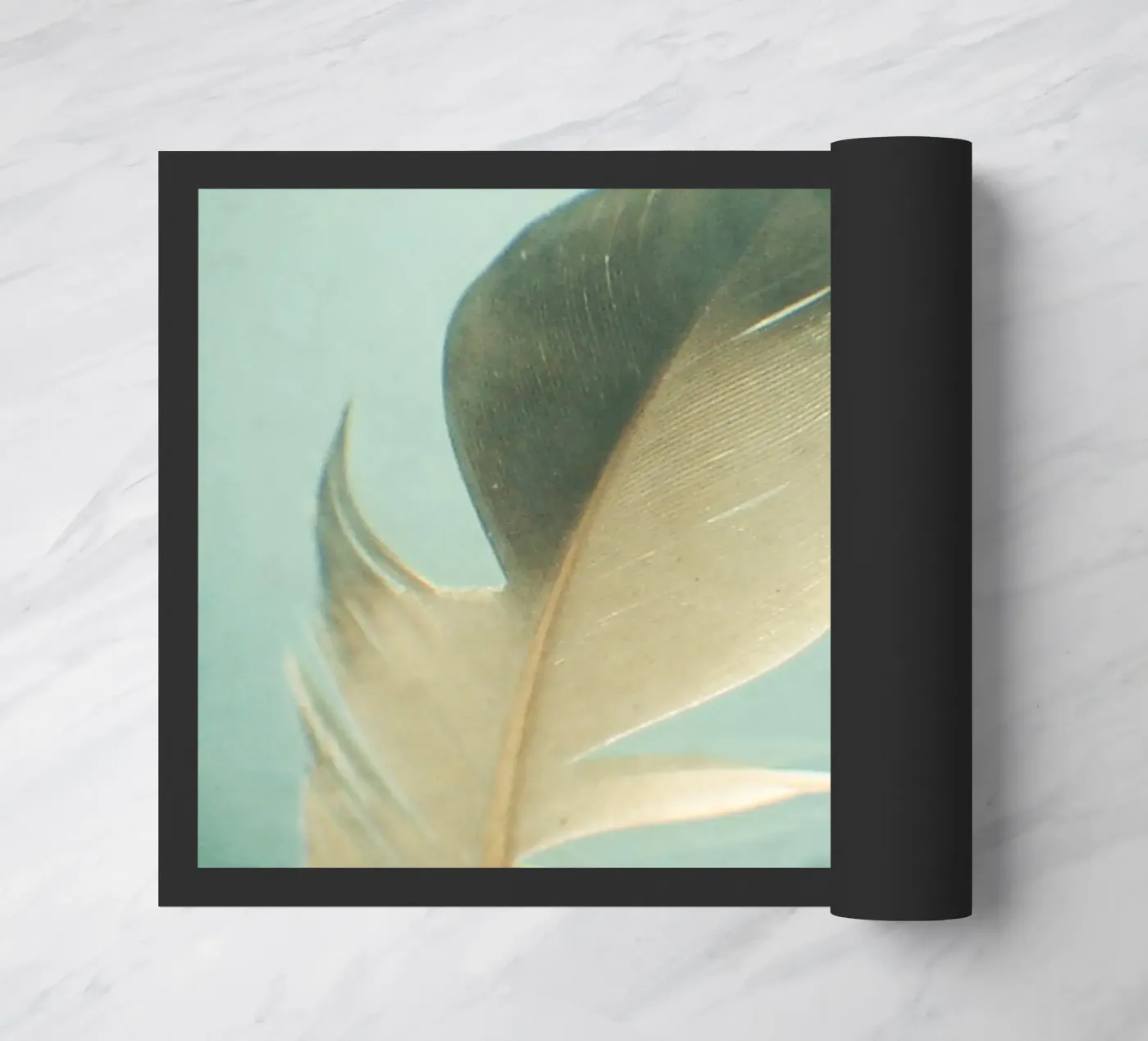 Grey Feather doormat by Cassia Beck Photography