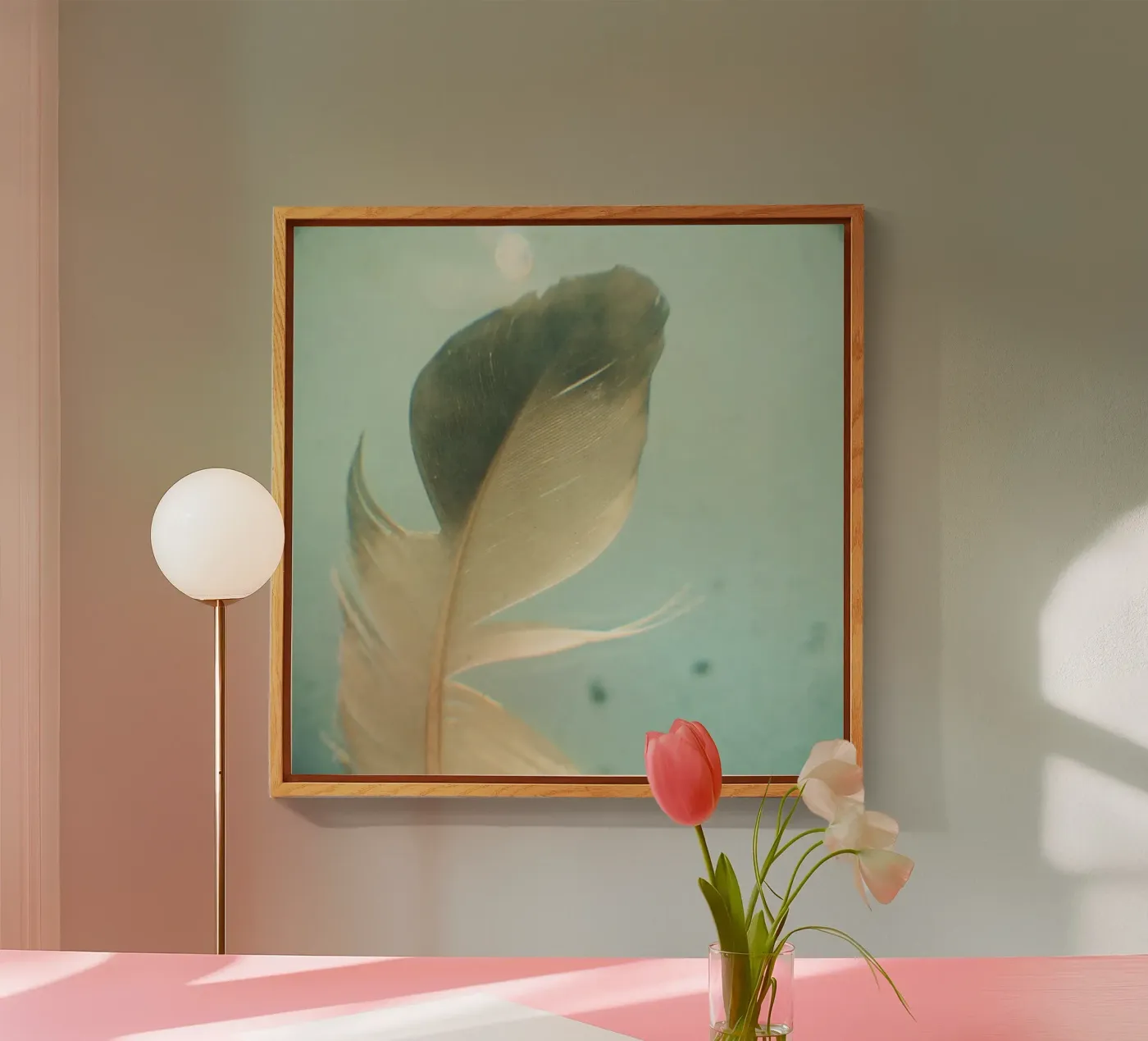 Grey Feather plexiglass da Cassia Beck Photography