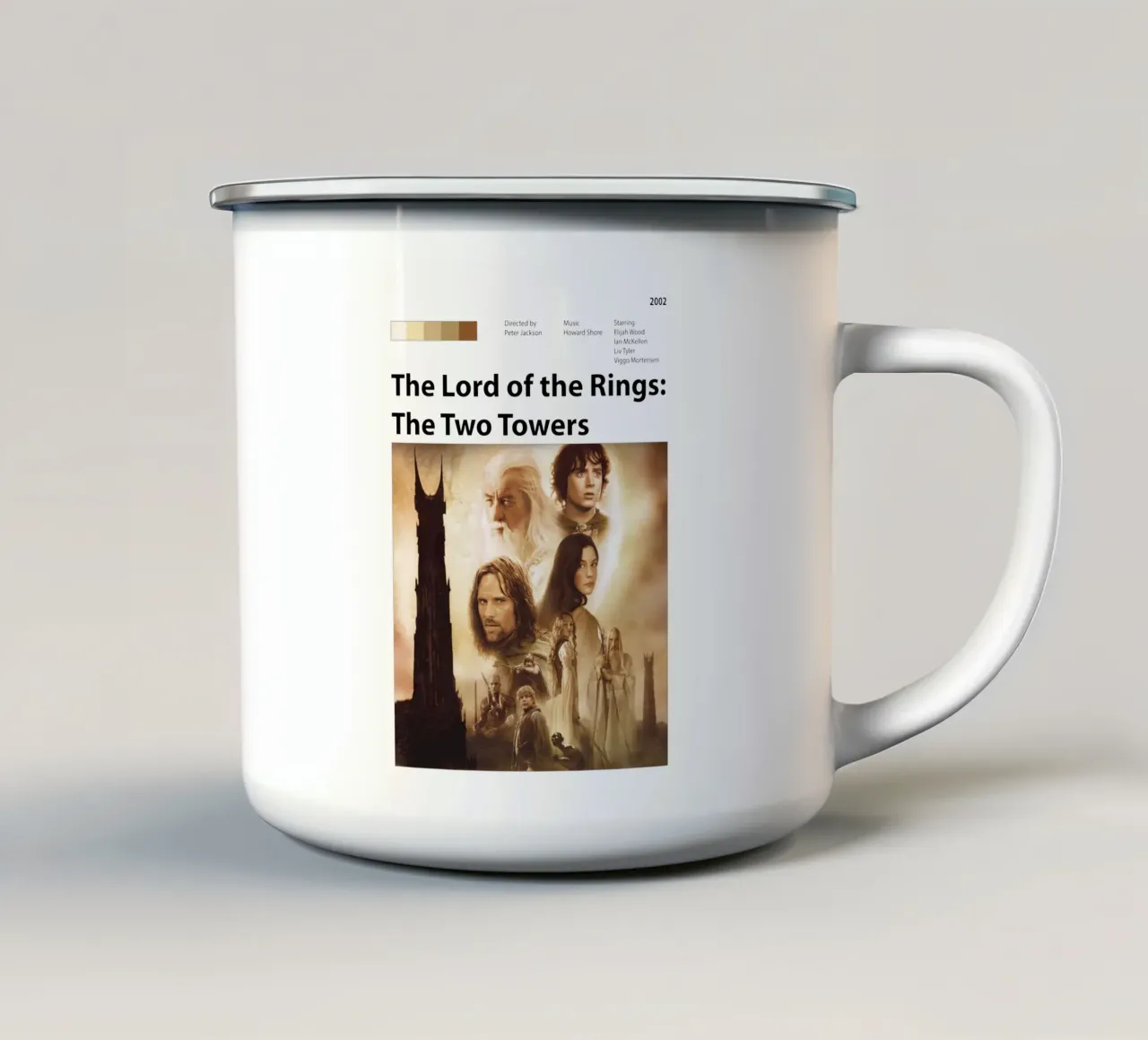 Il Signore degli Anelli: Le due torri tazza in smalto da The Movie Wall