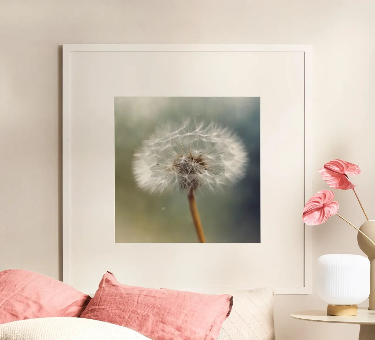 Testa di dente di leone in soft focus carta hahnemühle da PhotoVibe Decor