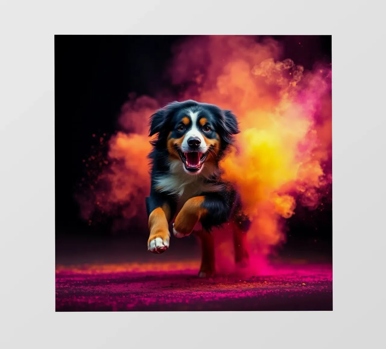 The colorful Bernese Mountain Dog #32 backlit film by Yumis.Beargang.and.Me