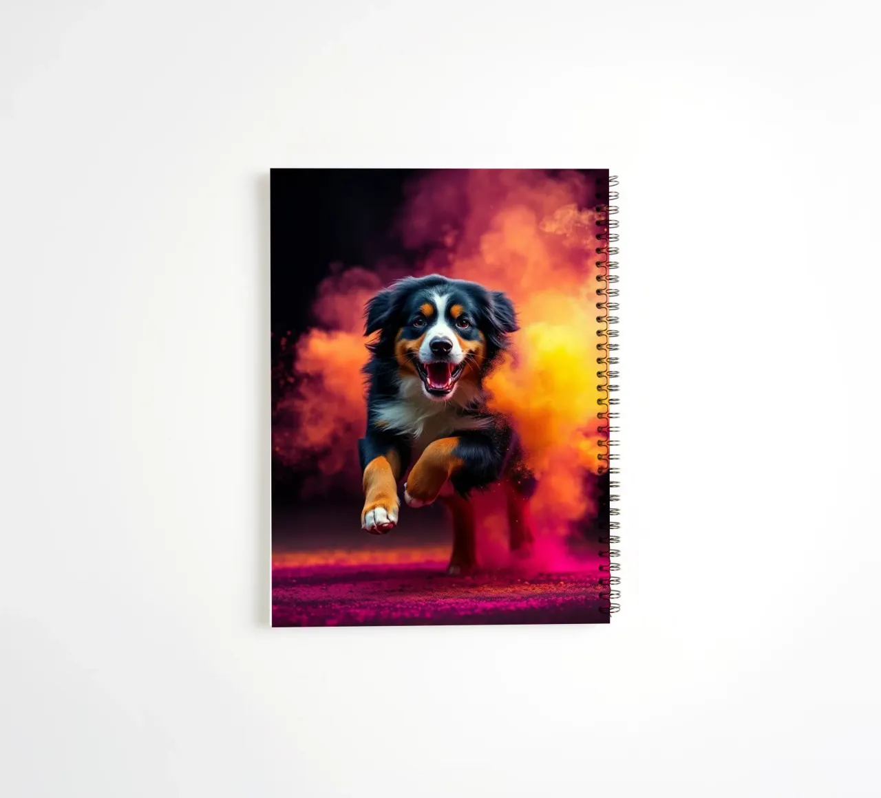 The colorful Bernese Mountain Dog #32 spiral notebook by Yumis.Beargang.and.Me