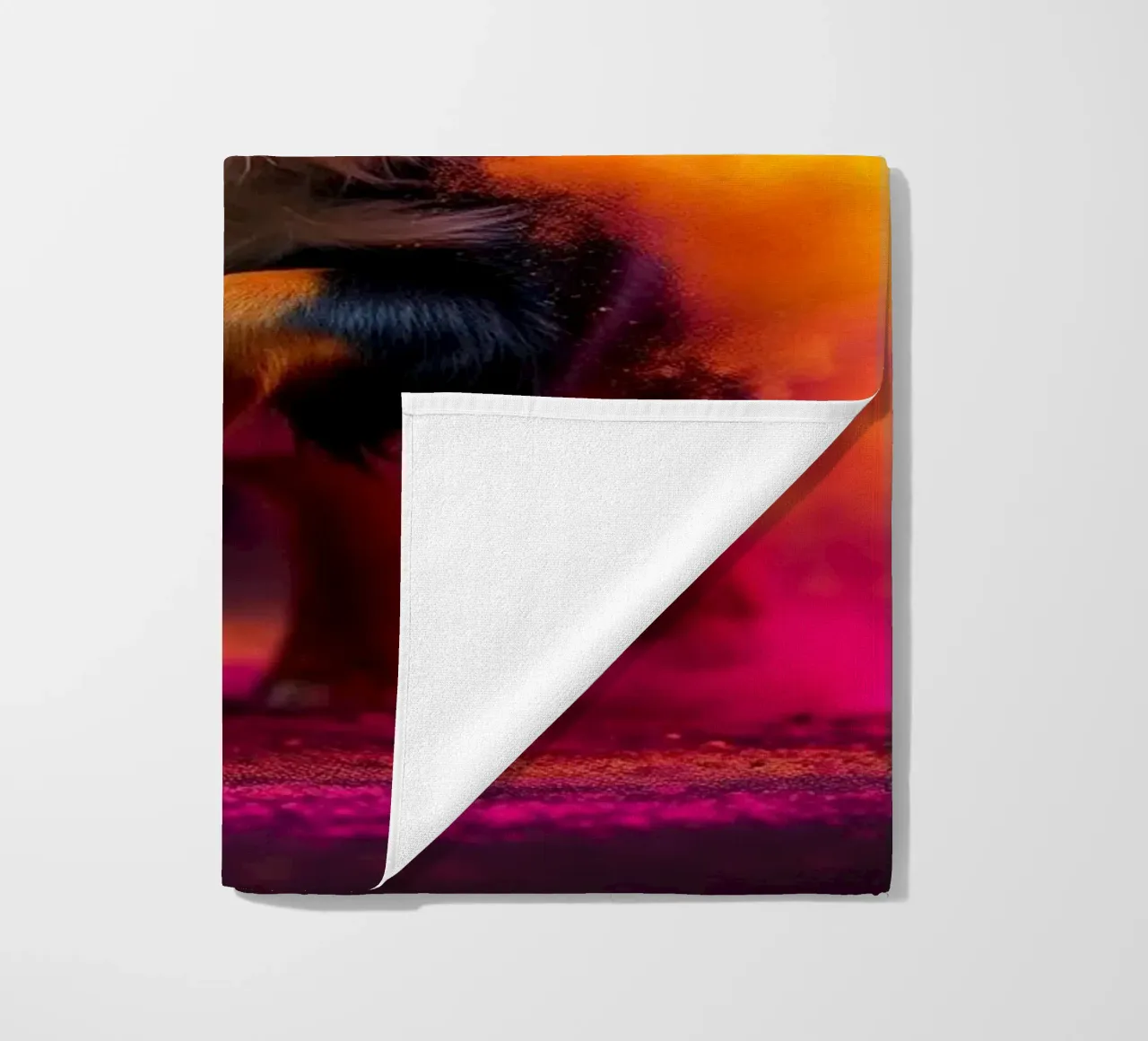 The colorful Bernese Mountain Dog #32 beach towel by Yumis.Beargang.and.Me