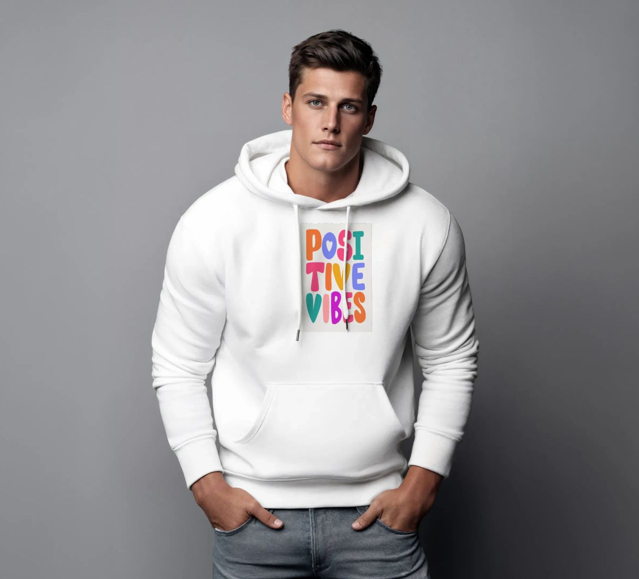 Positive Vibes felpa con cappuccio da Pure