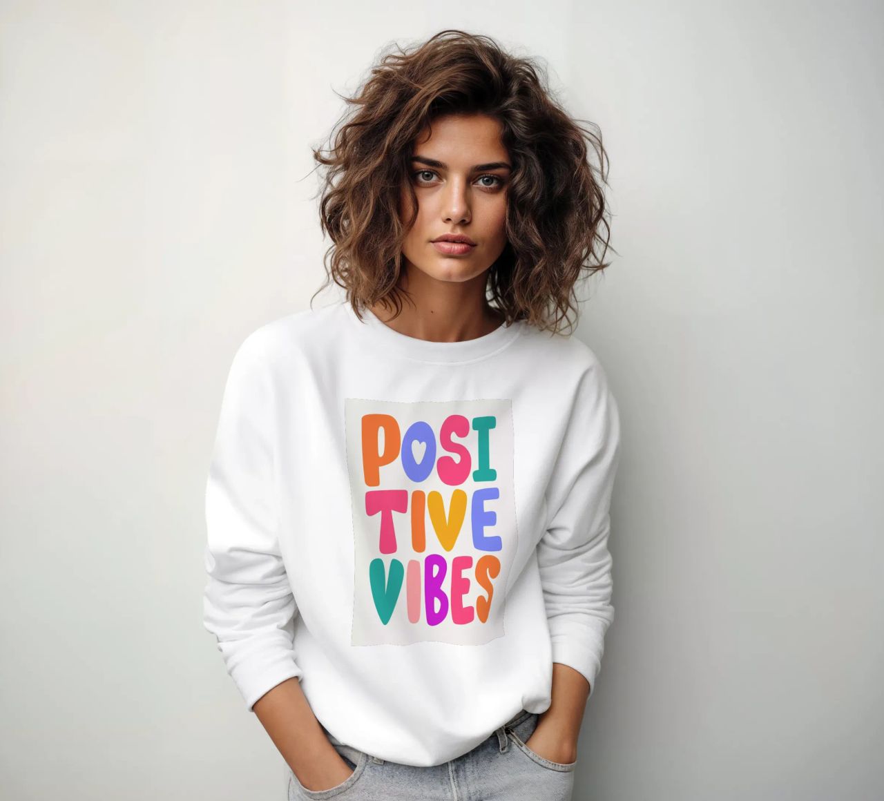 Positive Vibes felpa da Pure