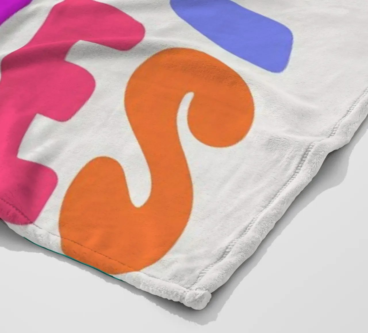 Positive Vibes fleece blanket by Pure