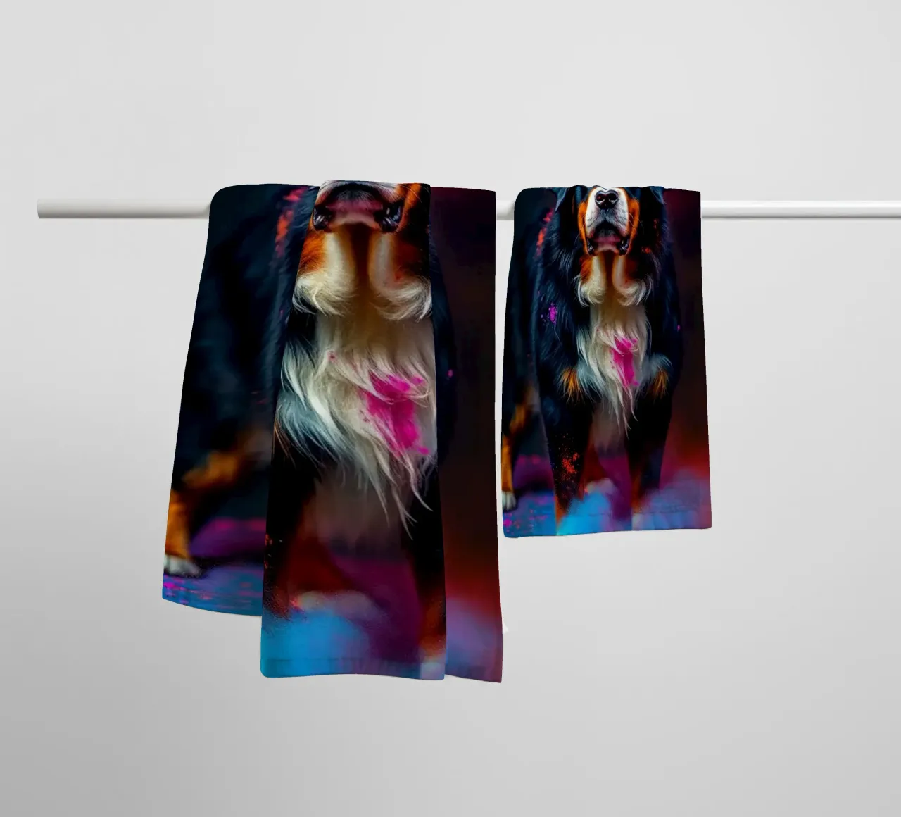 Le bouvier bernois coloré #35 serviette de bain de Yumis.Beargang.and.Me