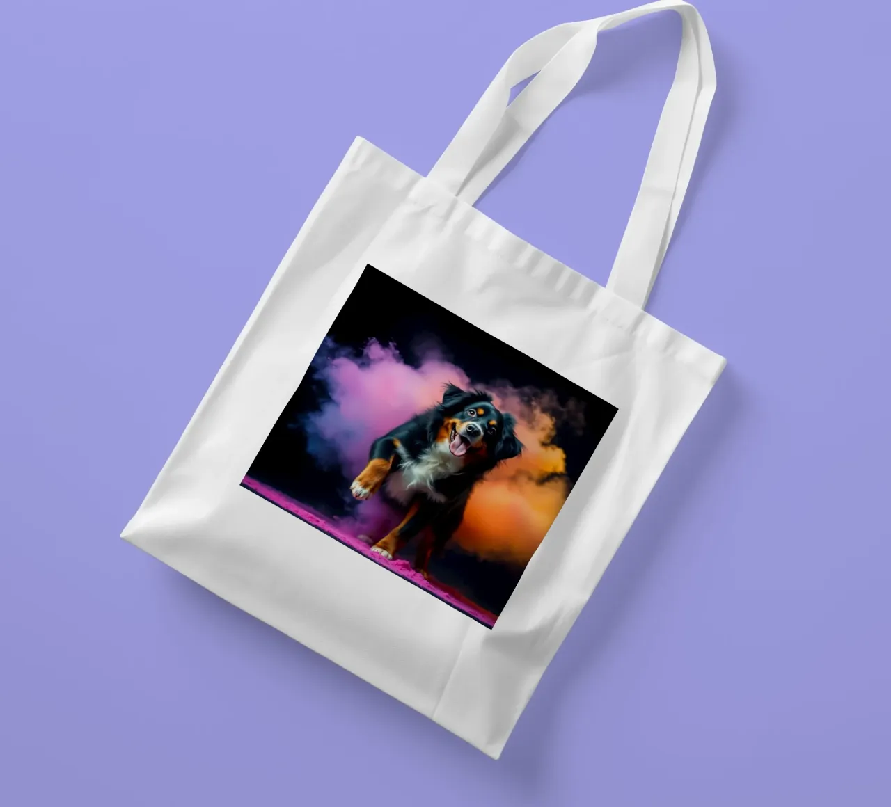The colorful Bernese Mountain Dog #36 tote bag by Yumis.Beargang.and.Me