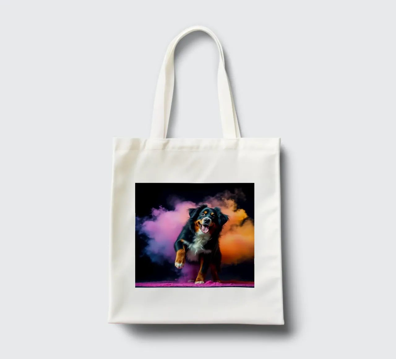 The colorful Bernese Mountain Dog #36 tote bag by Yumis.Beargang.and.Me