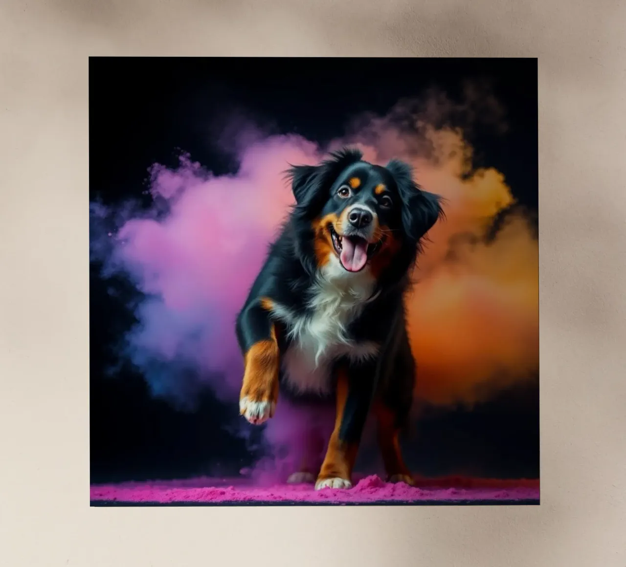 The colorful Bernese Mountain Dog #36 backlit film by Yumis.Beargang.and.Me