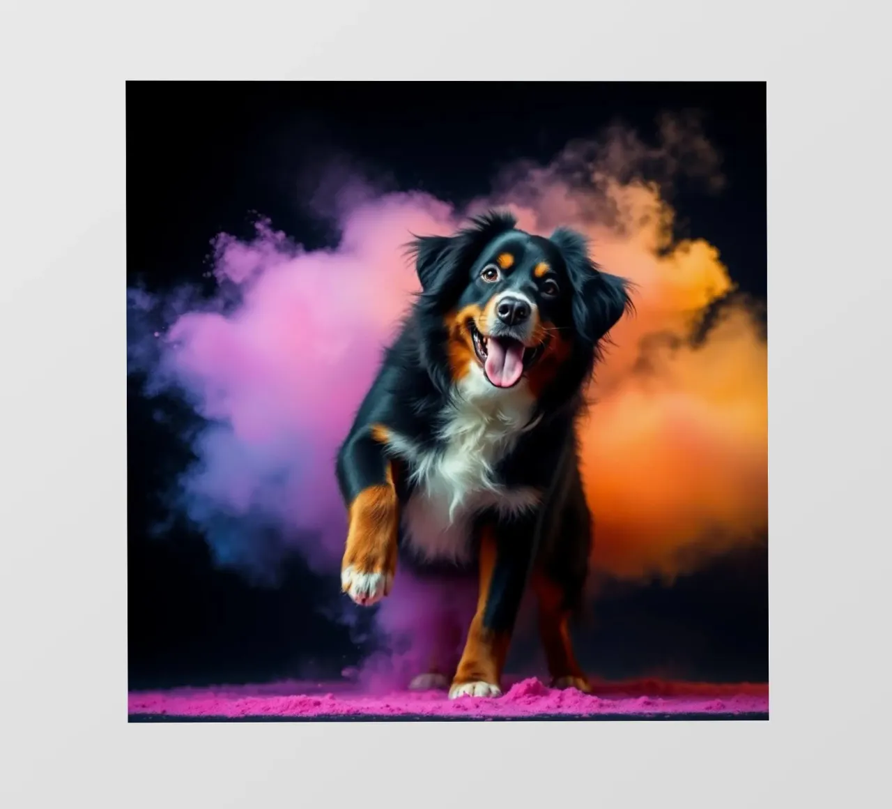 The colorful Bernese Mountain Dog #36 backlit film by Yumis.Beargang.and.Me