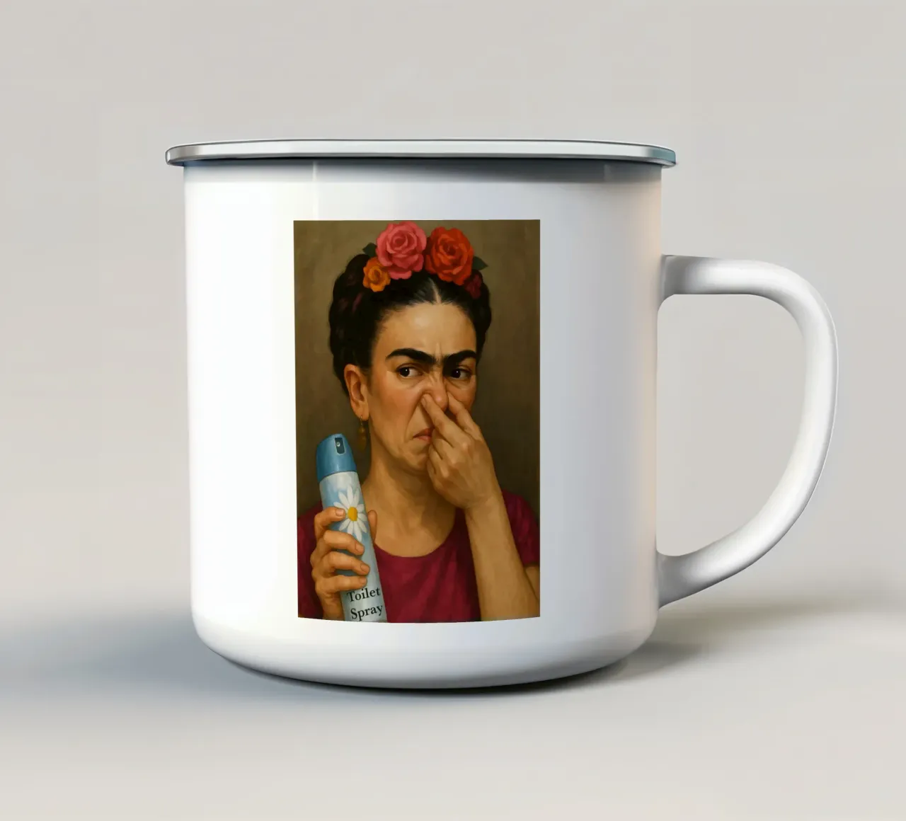 BAGNO FRIDA KAHLO tazza in smalto da ARTOMATIC
