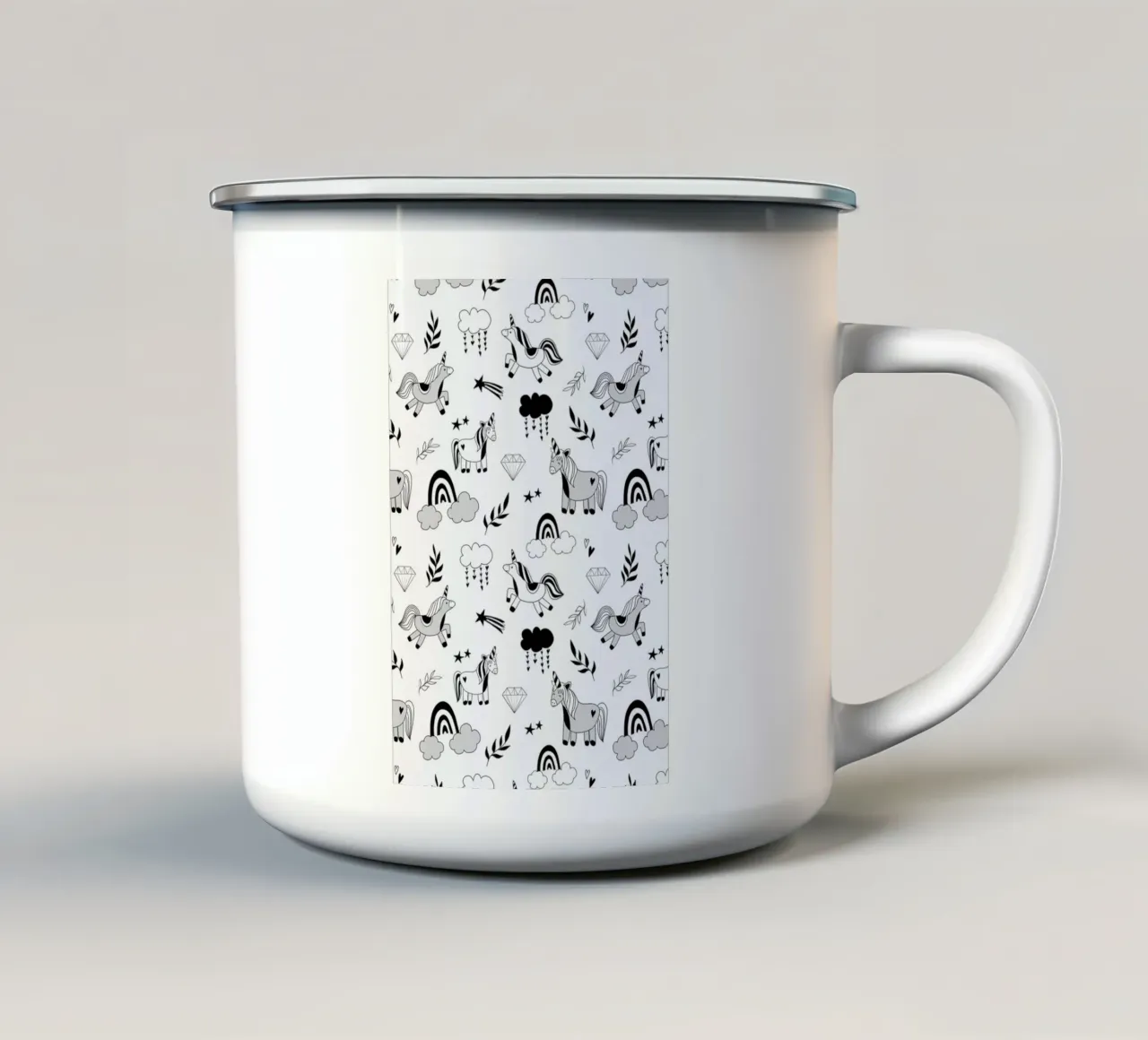 Funny Unicorn tazza in smalto da Sabrina Ziegenhorn