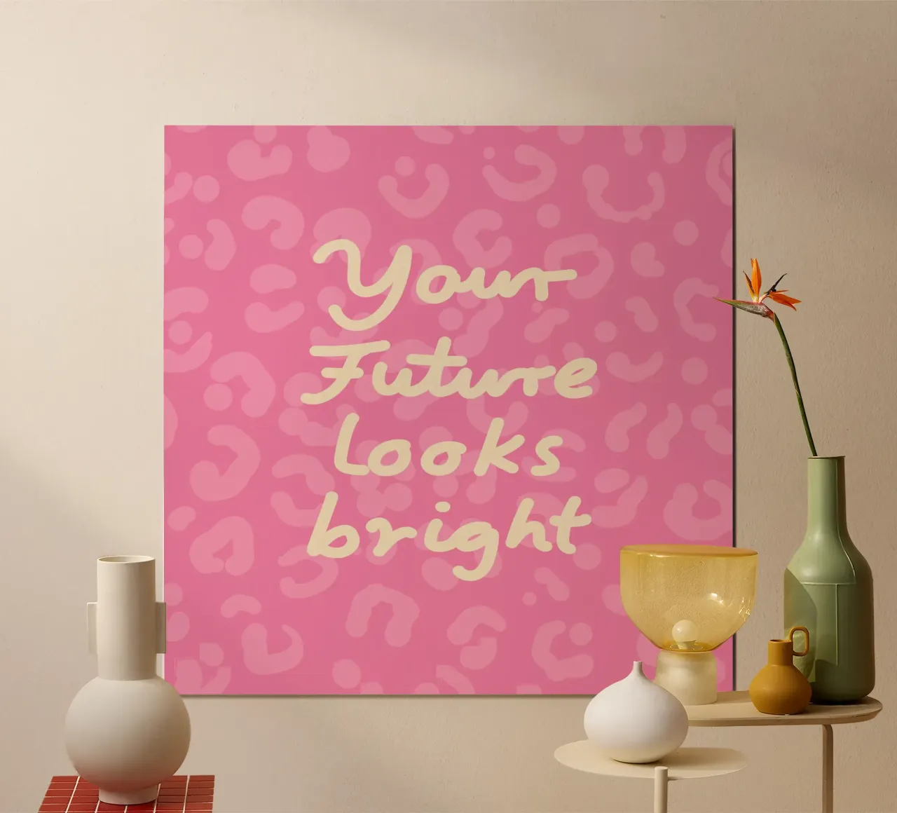 Votre avenir s'annonce radieux poster avec cadre en aluminium de Julia Reyelt