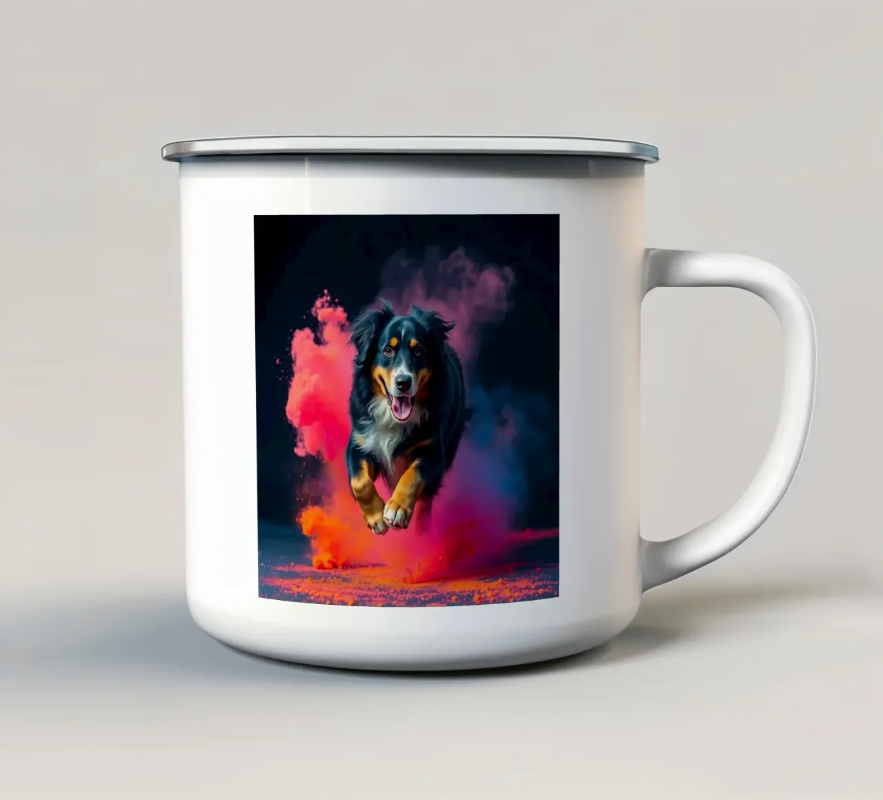 Le bouvier bernois coloré #38 mug en émail de Yumis.Beargang.and.Me