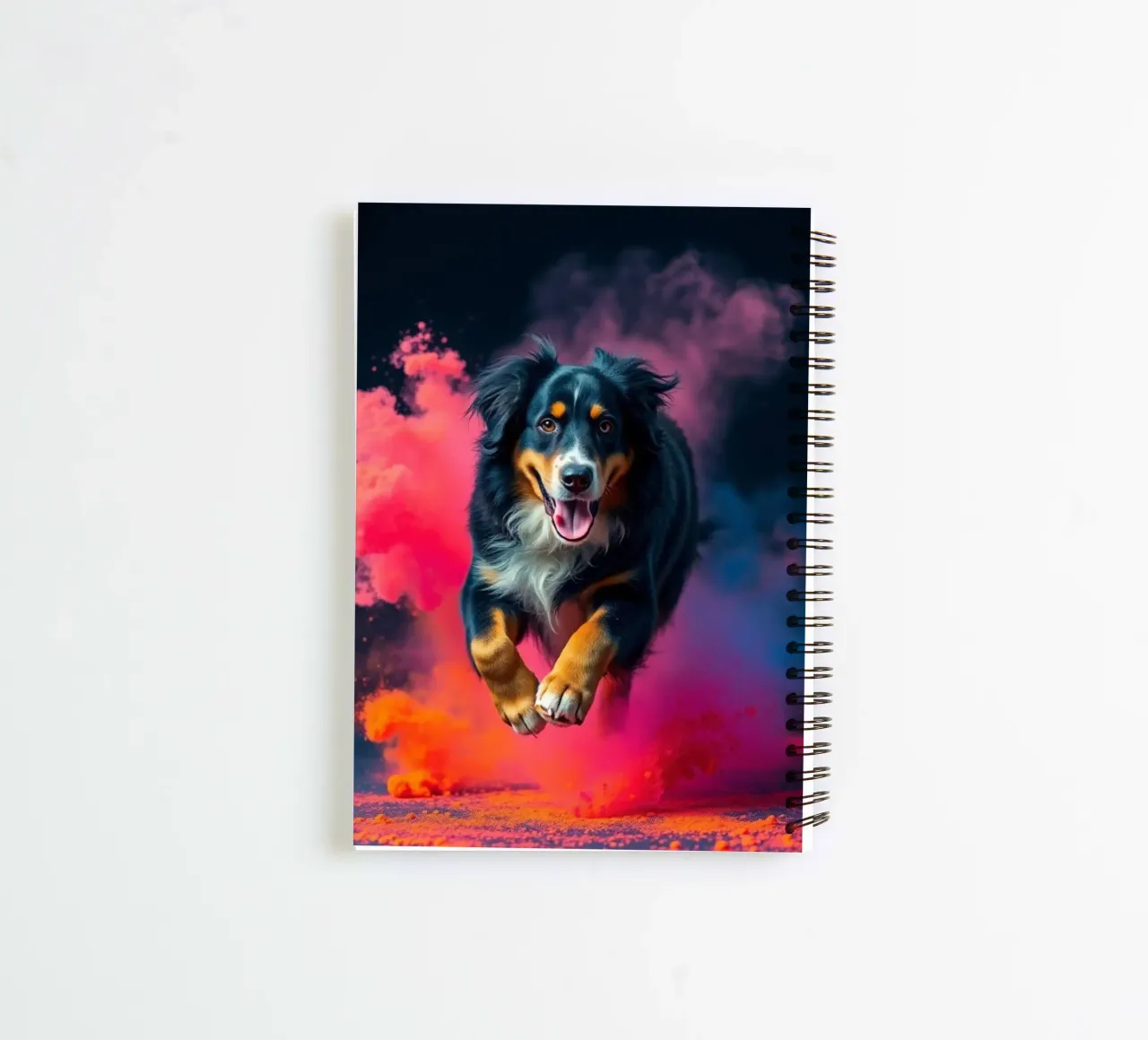 The colorful Bernese Mountain Dog #38 spiral notebook by Yumis.Beargang.and.Me