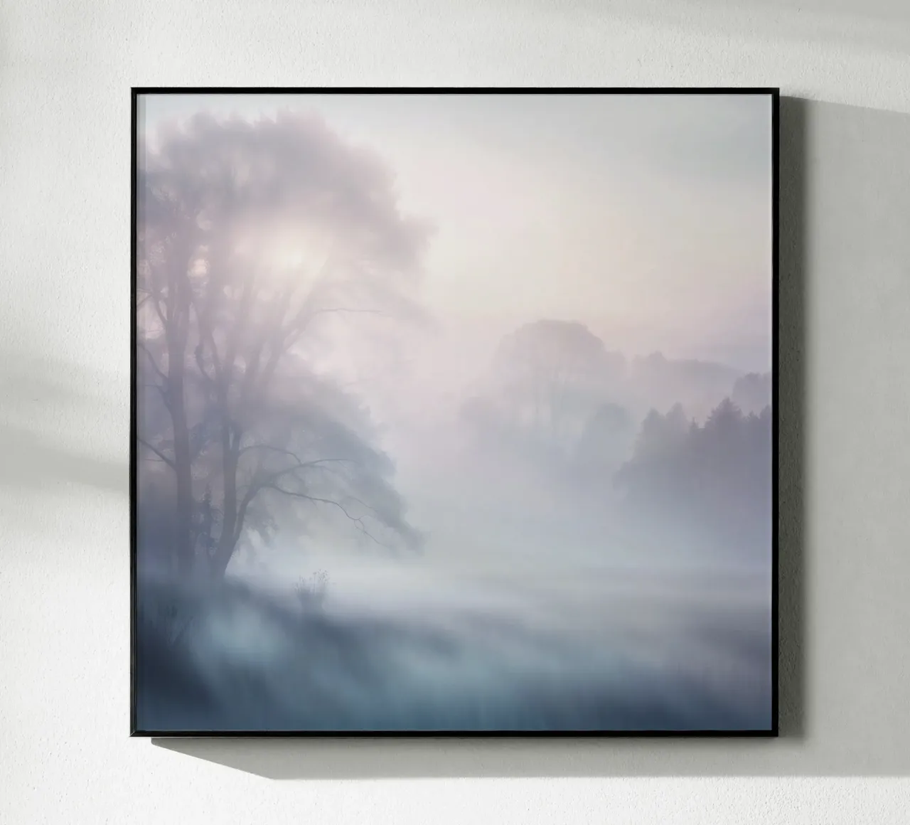 Forêt enchantée cachée dans le brouillard plexiglas de PhotoVibe Decor