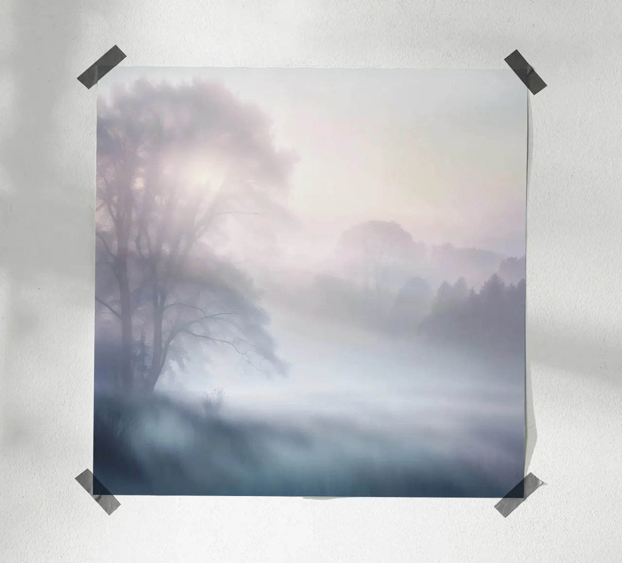 Enchanted Forest Hidden in the Fog hahnemühle by PhotoVibe Decor