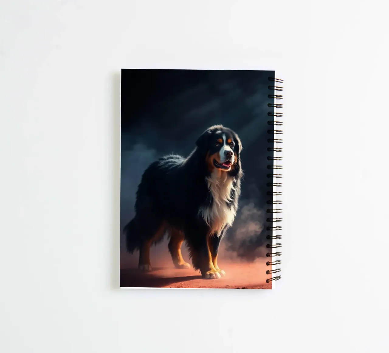 The colorful Bernese Mountain Dog #40 spiral notebook by Yumis.Beargang.and.Me