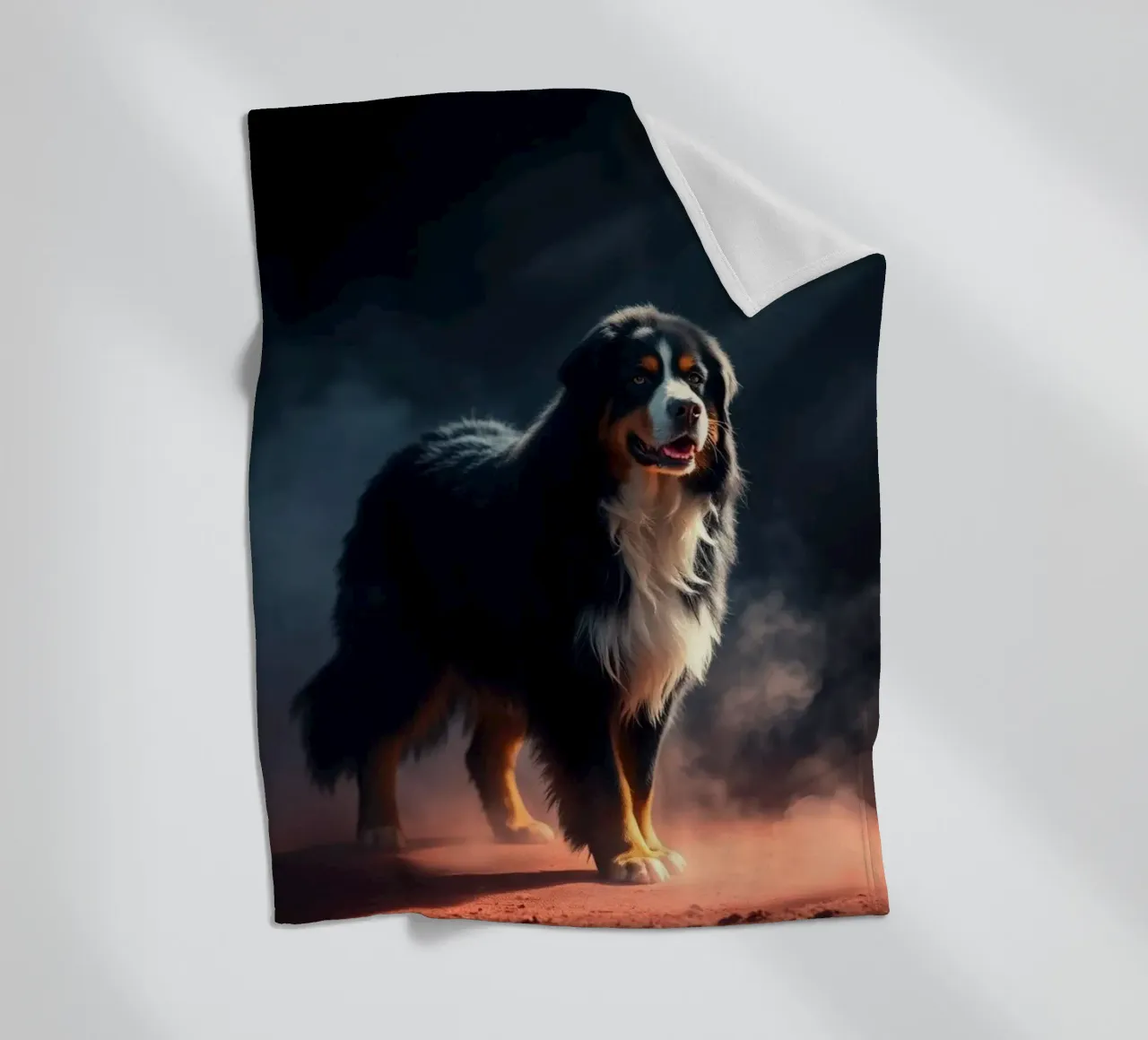 The colorful Bernese Mountain Dog #40 fleece blanket by Yumis.Beargang.and.Me