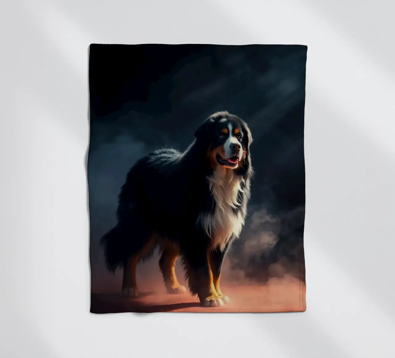 The colorful Bernese Mountain Dog #40 fleece blanket by Yumis.Beargang.and.Me