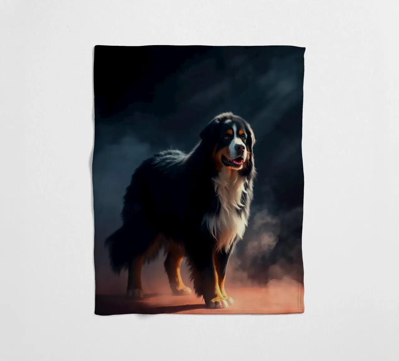The colorful Bernese Mountain Dog #40 fleece blanket by Yumis.Beargang.and.Me