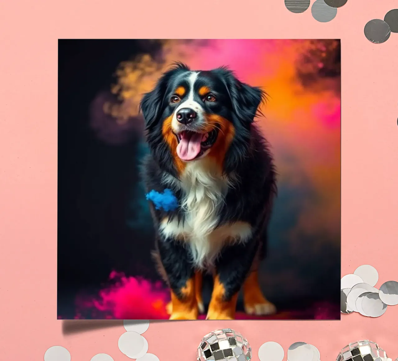 The colorful Bernese Mountain Dog #41 sticker sheet by Yumis.Beargang.and.Me