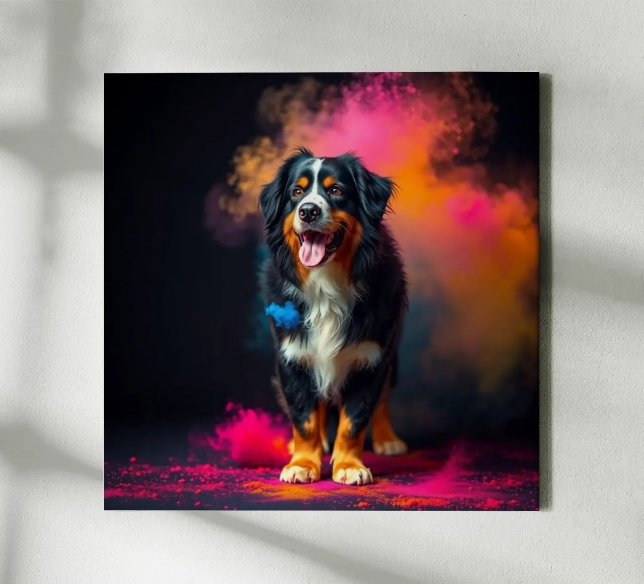 The colorful Bernese Mountain Dog #41 canvas by Yumis.Beargang.and.Me