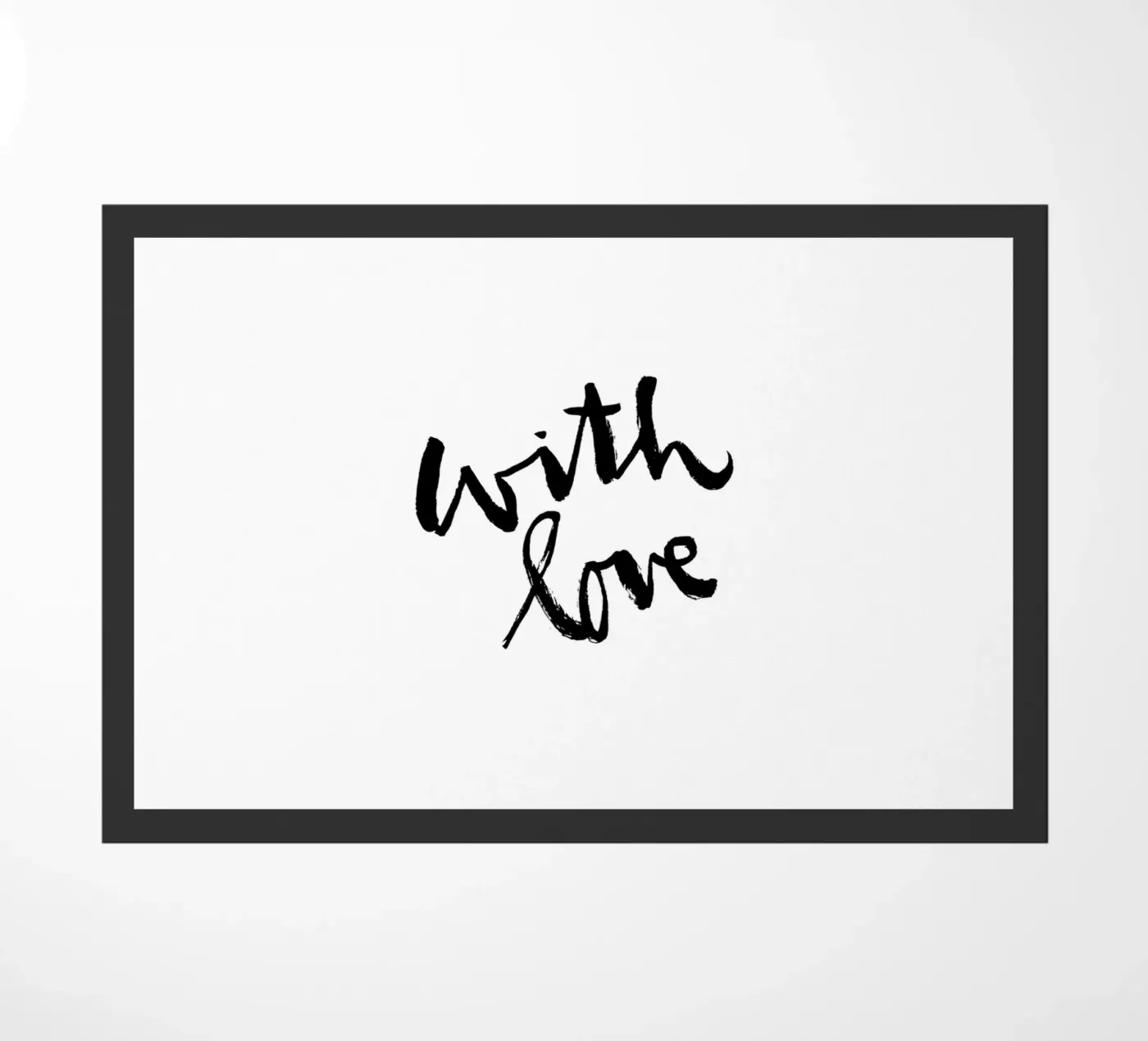 With Love doormat by Brushmeetspaper