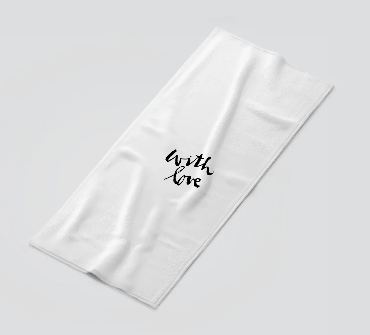 With Love beach towel by Brushmeetspaper