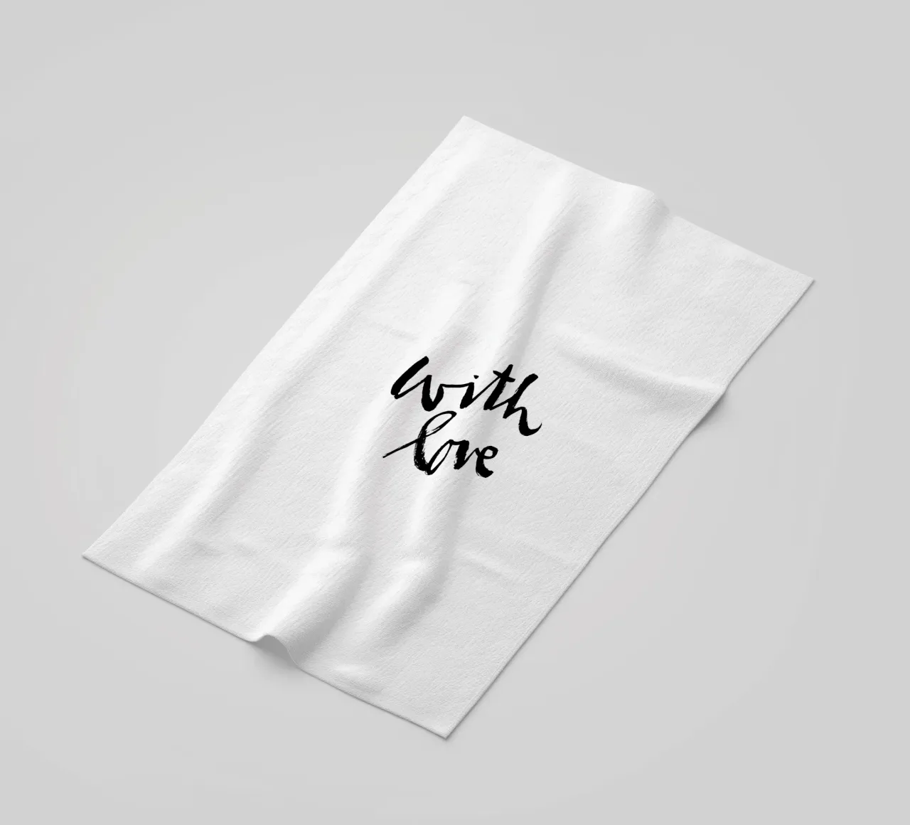 With Love beach towel by Brushmeetspaper