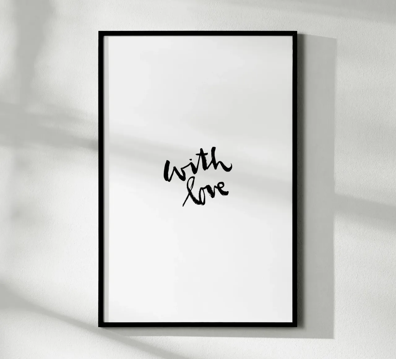 With Love poster avec cadre en aluminium de Brushmeetspaper