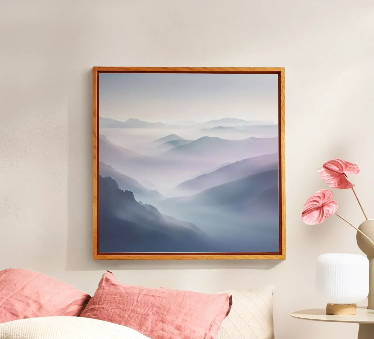Las interminables Montañas Azules en la niebla matinal metacrilato de PhotoVibe Decor
