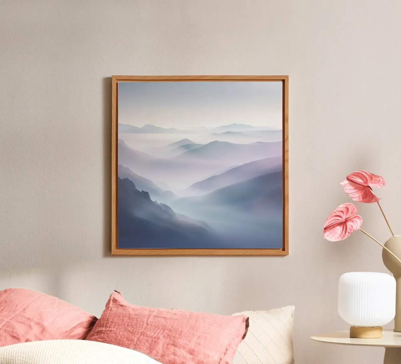 Le infinite Blue Mountains nella nebbia mattutina alluminio dibond da PhotoVibe Decor